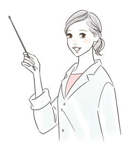 白衣の女性のイラスト