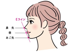 女性のEライン